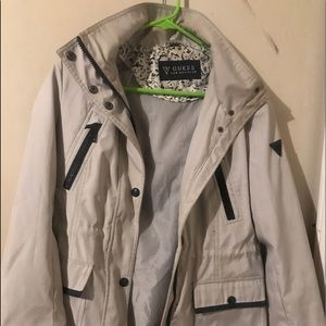 Guess jacket runs a bit bigger then a small could fit like a medium